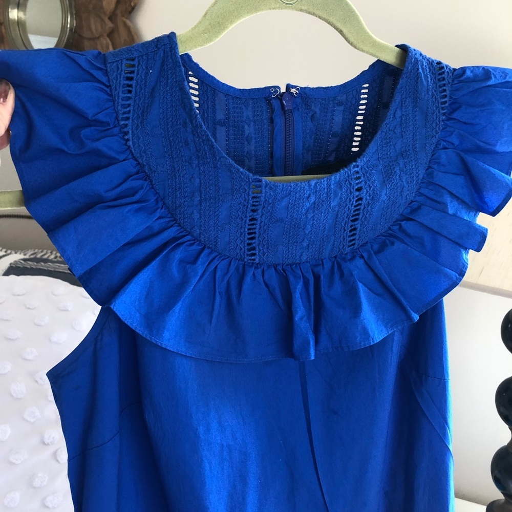 Jcrew royal blue cotton dress